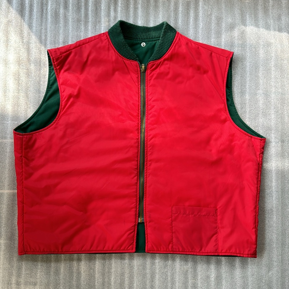 Vintage 1980s Coca Cola Delivery Driver Uniform Thinsulate Green Reversible Vest - Picture 7 of 7